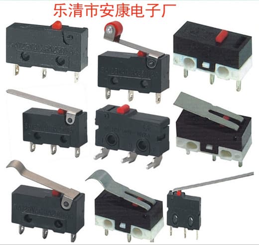 Supply mouse switch 3-pin light touch 1A125V AC rectangular small micro switch with handle KW