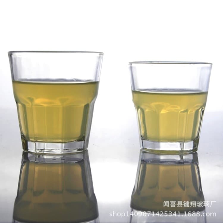 Tempered Glass Octagonal Beer Mug, Promotional Glass, Whiskey Glass, Spirit Glass, Bar Glass
