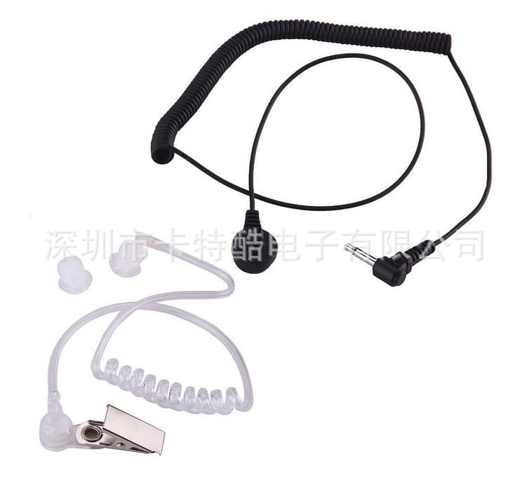 3.5mm Single-Ear Air Tube Mobile Music Headset External MP3 MP4 Earphone Adapter Handheld Microphone for Music Calls