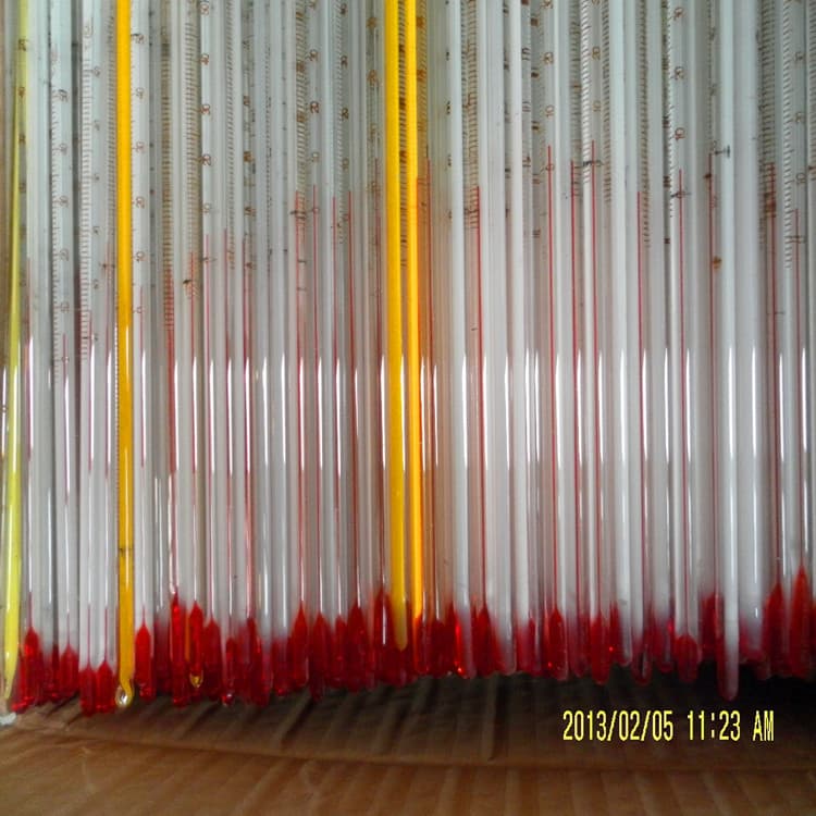 Glass rod 0-100℃ red spirit thermometer, red liquid glass rod thermometer - orders welcome