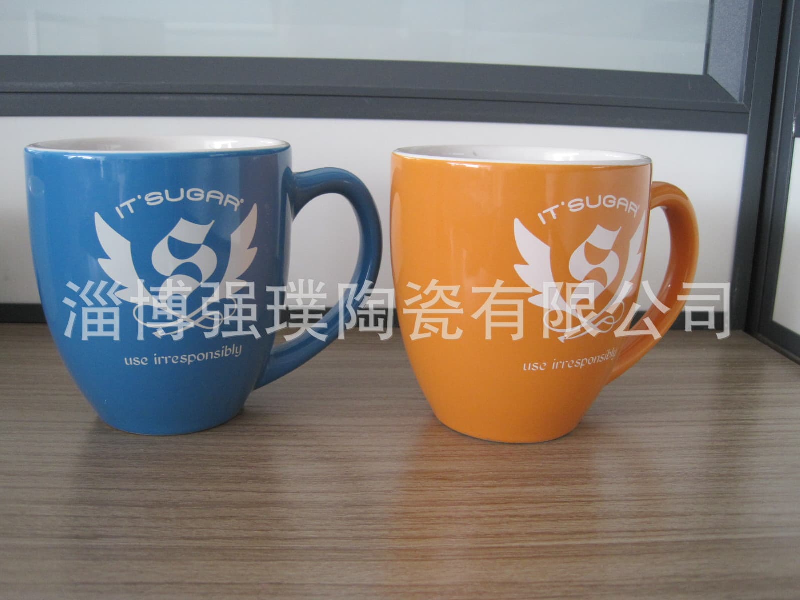 Customized American creative festival advertising promotion color glaze printable ceramic cup