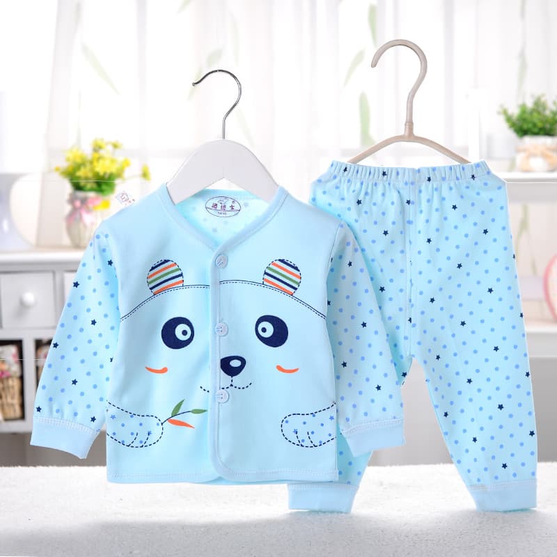 New Dr. Tang 1807 pure cotton bamboo leaf bear door-to-door baby set dual-purpose male and female baby set