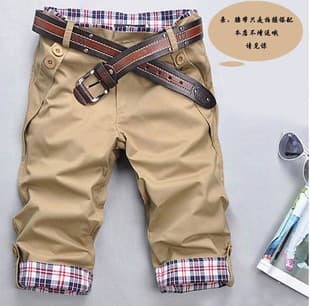 Factory Direct Sale Grid Pattern Men's Casual Shorts Korean Style Breathable