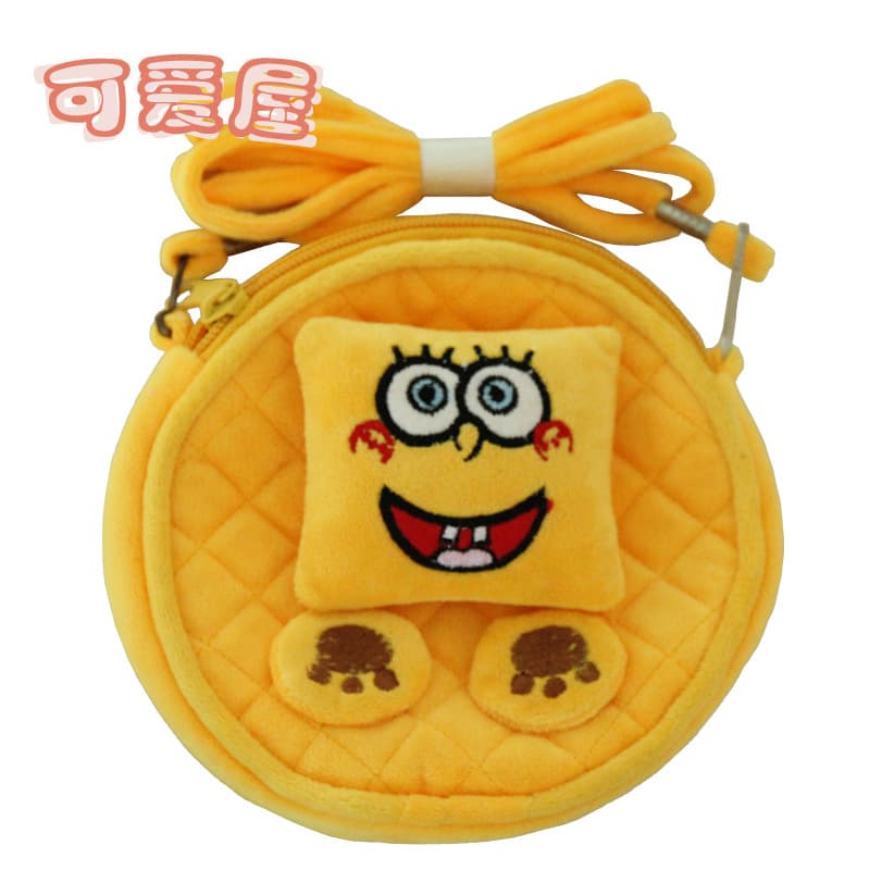 Korean Style Round Cartoon Kids Crossbody Bag, Fashionable Plush Children's Bag, Cute Shopping Bag, Student School Bag