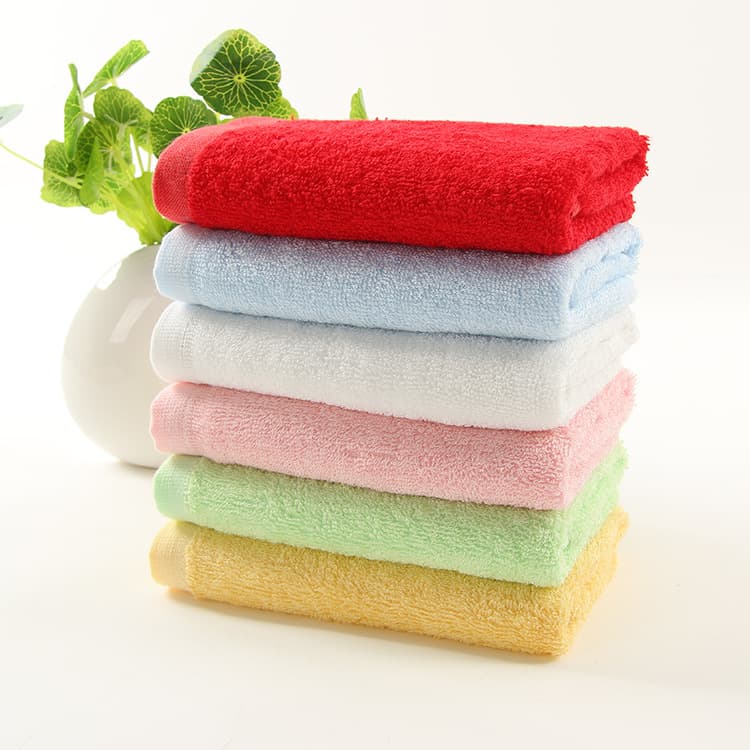 Fresh Solid Color Bamboo Fiber Towel Beauty Towel Absorbent Face Towel Company Labor Protection Wholesale Soft and Absorbent