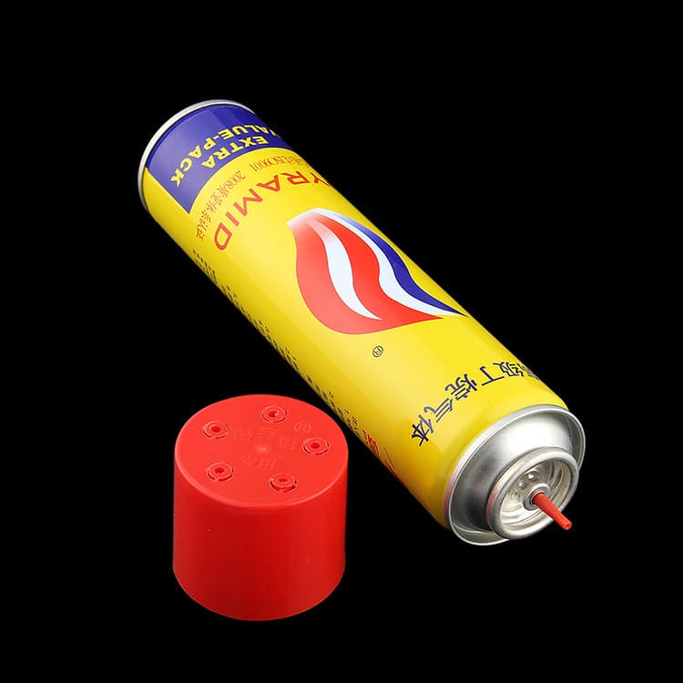Manufacturer supplies genuine 280ml yellow pyramid-shaped gas cylinders, universal high-purity gas for lighters.