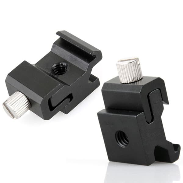 Flashlight Base Cold Shoe Mount/Full Metal Hot Shoe Mount Adjustable Tightness 1/4" Screw Interface Hot Shoe Clamp