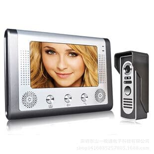 MOUNTAINONE Villa Home 7-inch Wired Color Video Door Phone with Infrared Night Vision and Rainproof