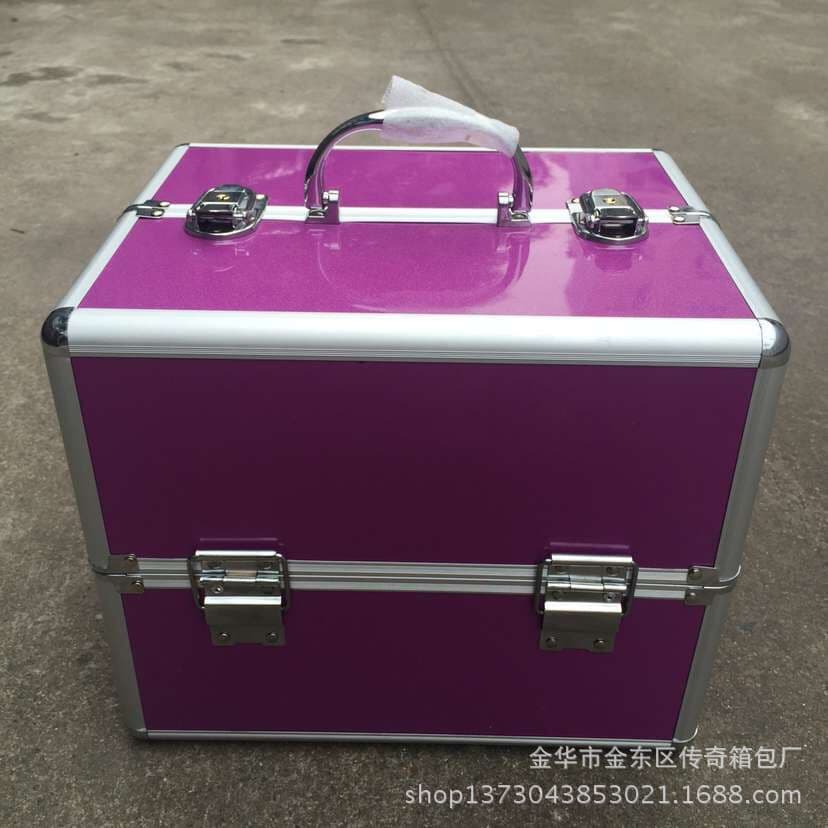 Professional makeup artist and makeup professional large portable household aluminum alloy makeup box multi-layer manicure box