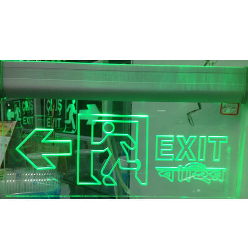 36*20 cm Safety Exit Evacuation Indicator Light Acrylic