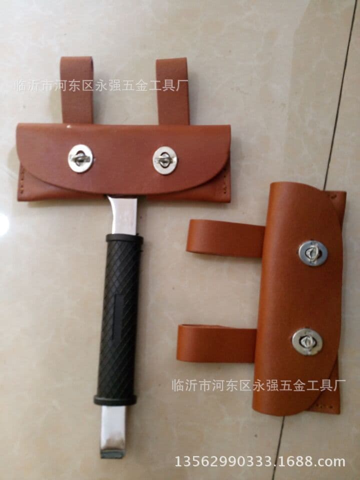 Waist Axe Manufacturer, In-Stock Rescue and Firefighting Waist Axe Holster, Leather Sheath for Survival Gear
