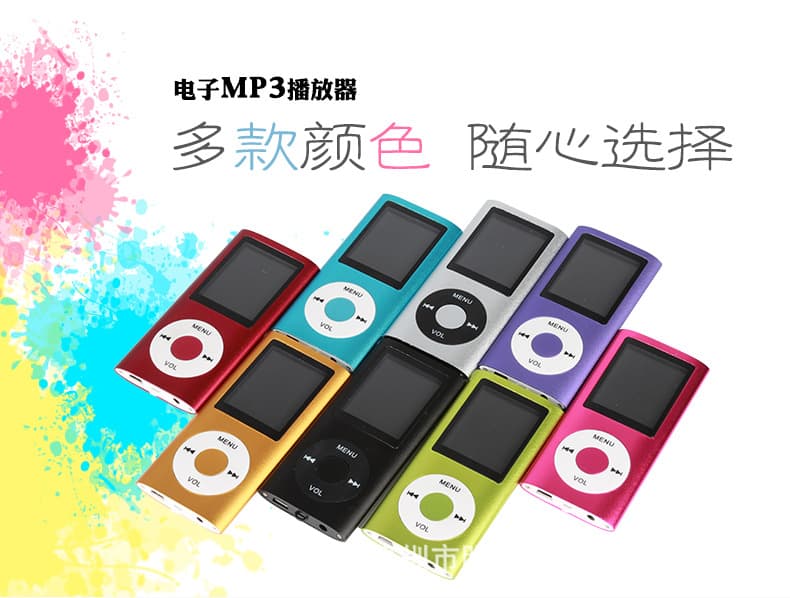 Factory Wholesale Fashionable Portable 4th Gen Card MP4 Mini Personal Music Player with Screen Card MP4 Recording Gift MP3