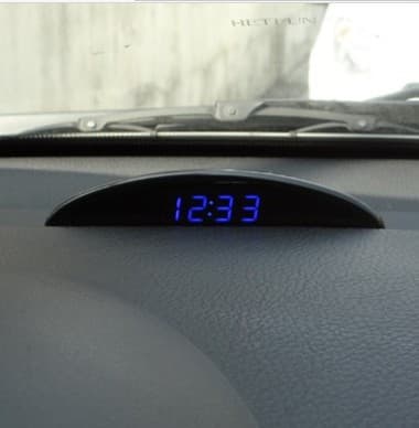 New In-Car Grade Electronic Clock with Luminous Display, Interior Thermometer, and Voltmeter