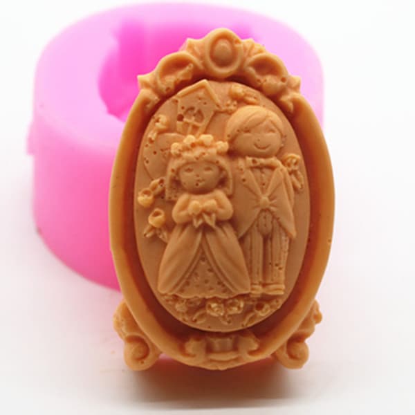C417 Soap Mold / Handmade Soap Mold / Silicone Mold / Soap Mold / Silicone Soap Mold Couple