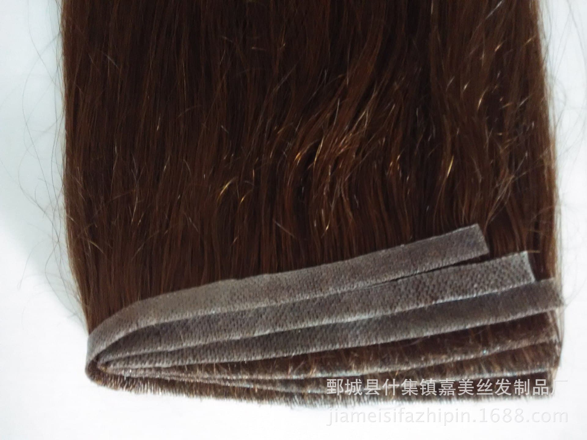 Smooth hair virgin hair machine insert PU hair European and American wig wholesale human hair smooth hair full hand hook PU hair