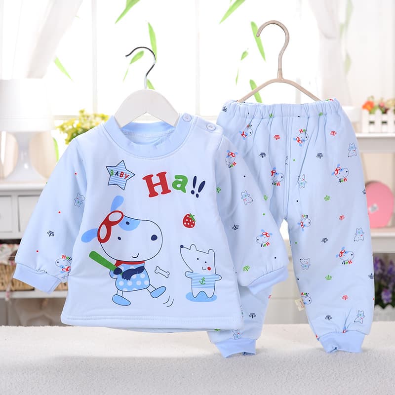 New Autumn/Winter Children's Thermal Set, Newborn Baby Thermal Set, Thin Cotton Baby Set