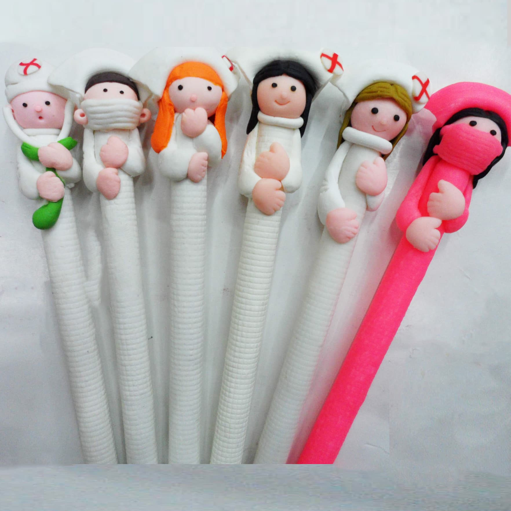 Supply of character soft clay pens, doctor/nurse soft clay crafts wholesale, soft clay crafts wholesale