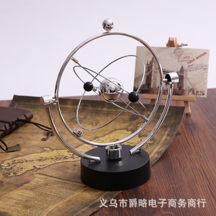 A603 Classic Desktop Model Rotating Perpetual Motion Magnetic Swinger Celestial Orbit USB Decoration