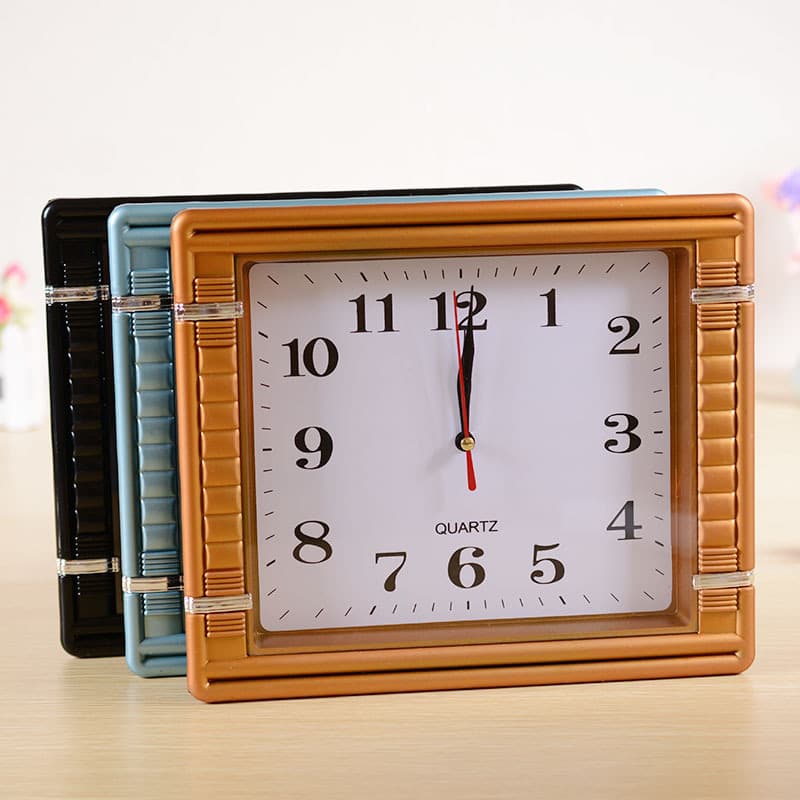 Creative Rectangular Quartz Wall Clock Plastic Wall Clock Craft Wall Clock Advertising Wall Clock Dollar Store Wholesale