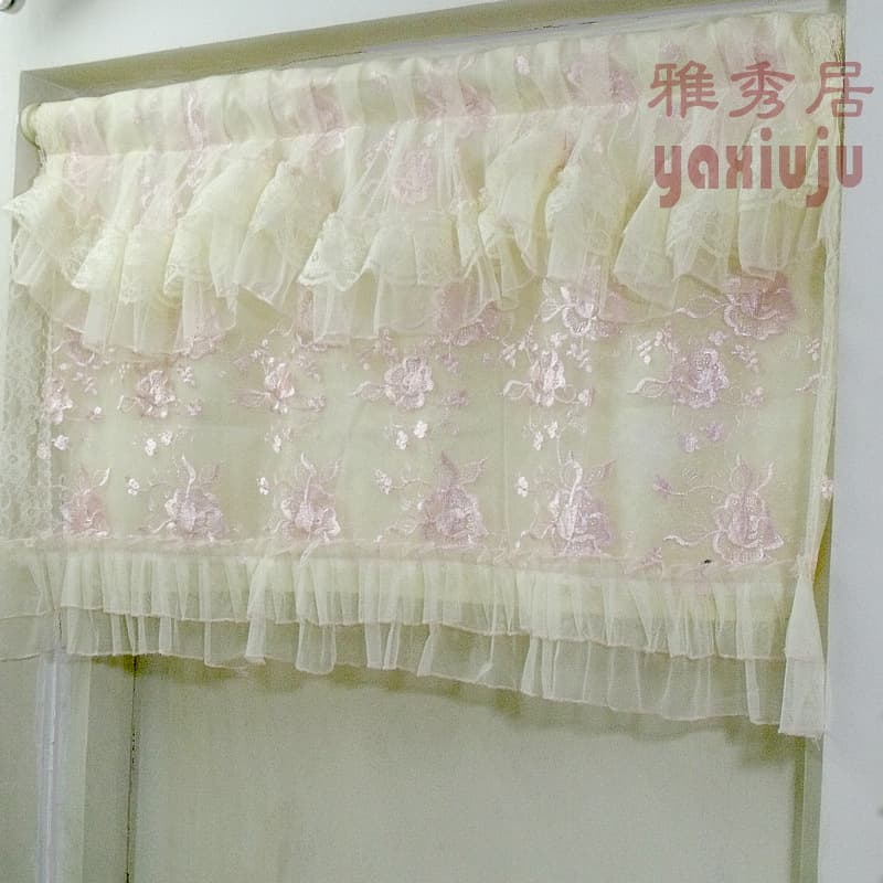L50 Lace Door Curtain, Cabinet Curtain, Half Curtain, Short Curtain 50*87CM