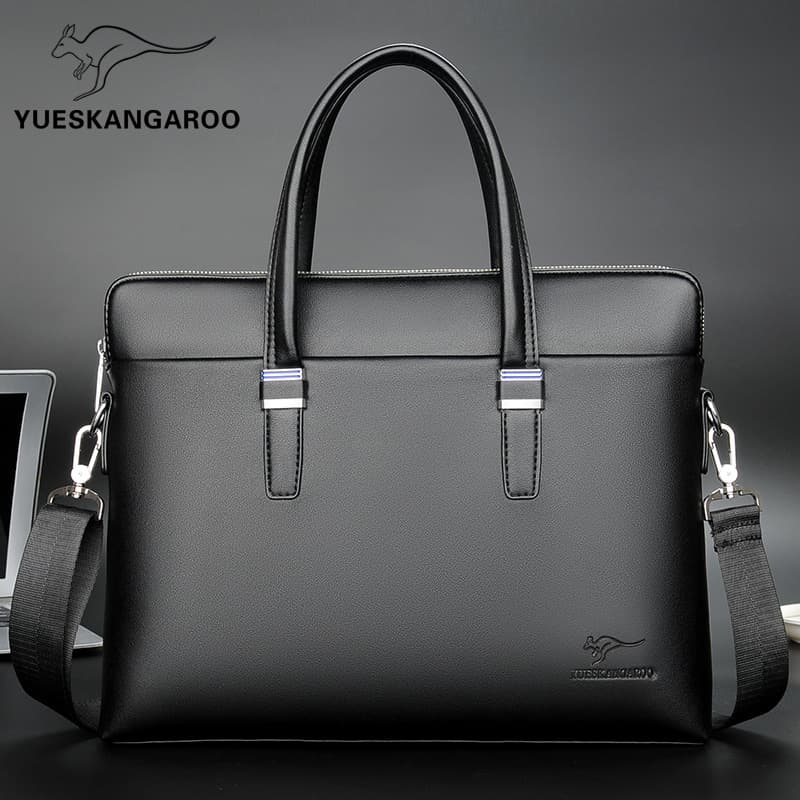 Mike Kangaroo Men's Handbag Tote Business Briefcase A4 Document Bag Office Commute Shoulder Bag Export