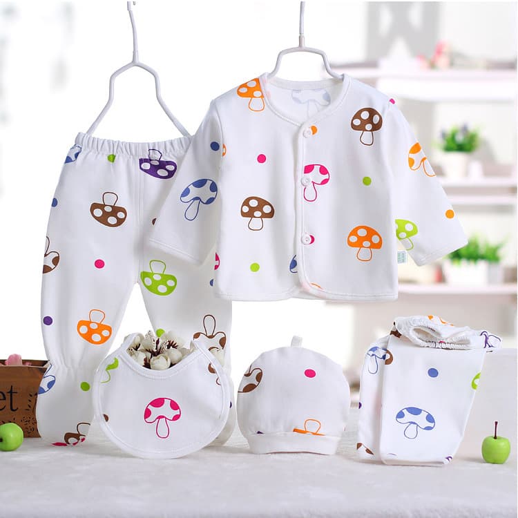 2019 New Infant Baby Clothes Pure Cotton Five-Piece Set Newborn Baby Clothes Underwear Set