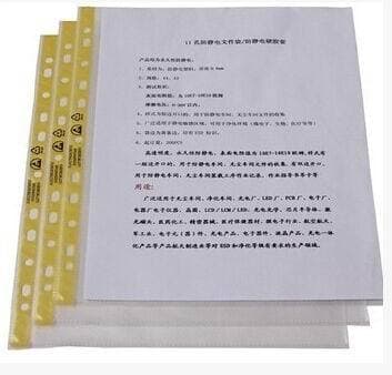 Folder material protective cover anti-static office file bag factory direct anti-static 11-hole A4 file bag