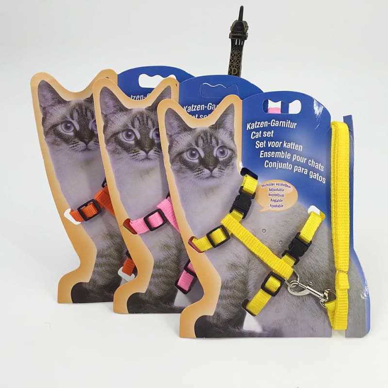 Pet Supplies Cat Leash, I-Shaped Cat Walking Harness, Chest Harness, and Tie-Out Rope Manufacturer Wholesale