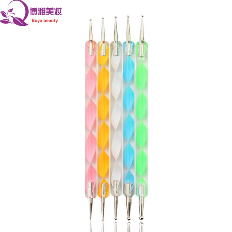 Nail Art Dotting Pen Set, Rhinestone Pick Up Pen with Spiral Rod, 5-Piece Set, Dotting Needle, Polka Dot Pen, Fashion Nail Art Tool Supplies Wholesale