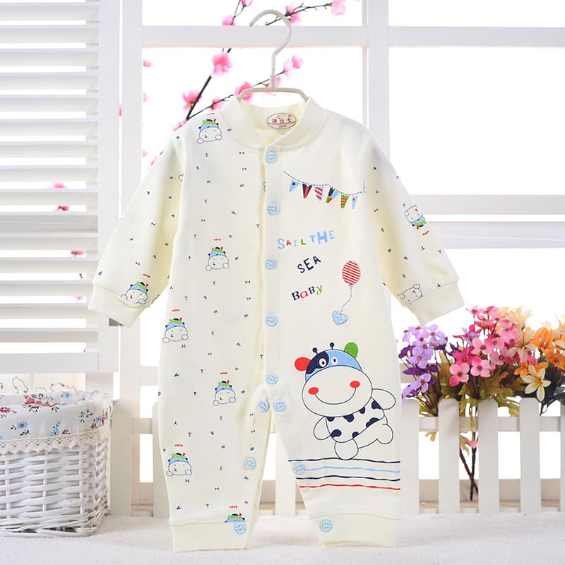 Spring New Infant One-Piece Bodysuit Boys Girls Long Sleeve Romper Baby Clothes