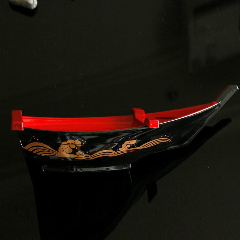Promotional ABS Salmon Plate Sashimi Plate Japanese Cuisine Dragon Boat Serving Vessel Sushi Boat Sashimi Boat Dry Ice Cuisine Boat