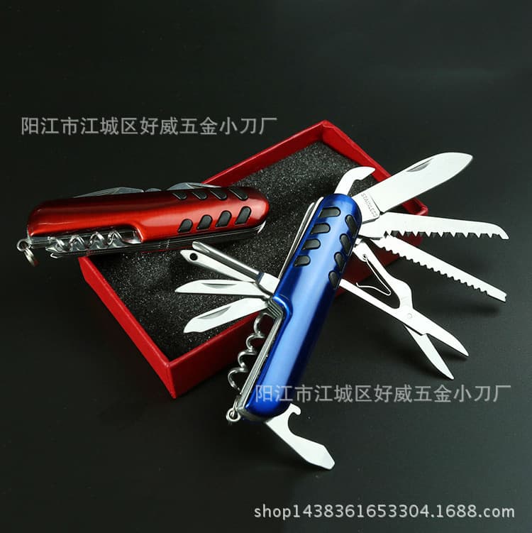 Multifunctional knife, Swiss Army Knife, 11-karat gift knife, stainless steel outdoor knife