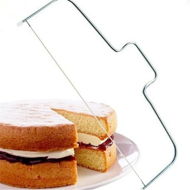 Baking Tool Stainless Steel Dual-Wire Cake Leveler Cake Slicer Cake Dividing Tool Dual-Wire Cutter
