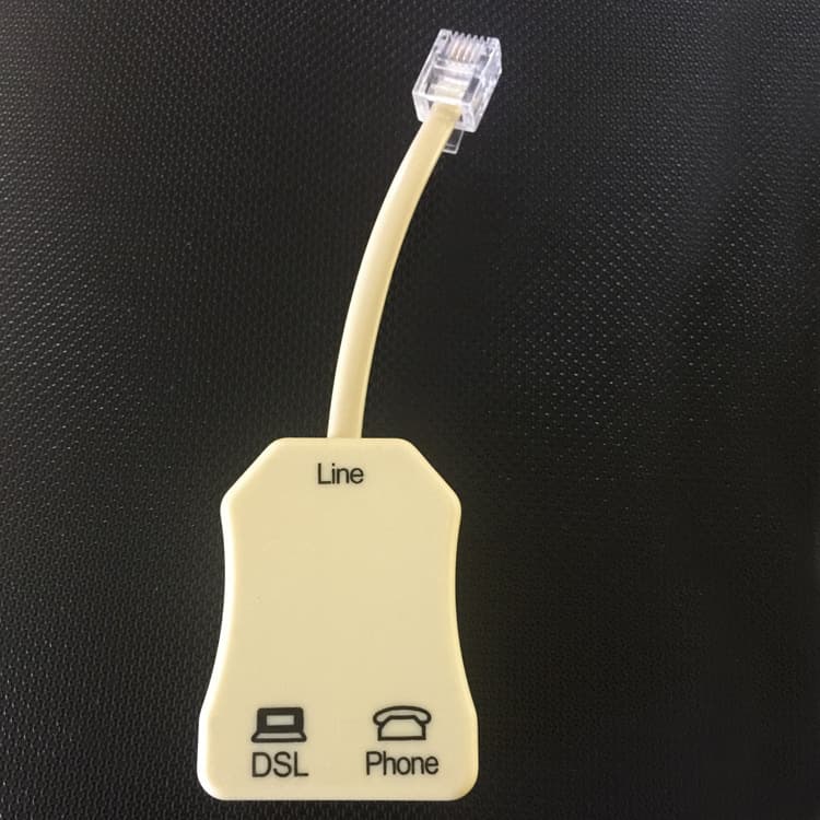 ADSL American Telephone Splitter, Signal Splitter, Splitter with Cable and RJ45 Connector, Broadband Splitter