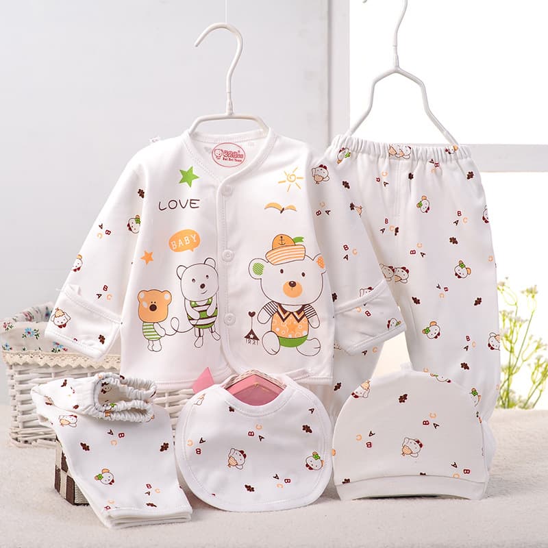 Pure Cotton Baby Clothes Newborn Spring Summer Newborn Just Born Baby Set Full Moon Mother Baby Products