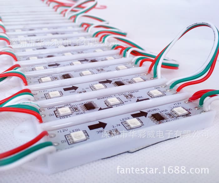 LED Full Color Module 3-Light 5050 Waterproof LED Advertising Module RGB Control High Quality Module 7515 Dream Color Module