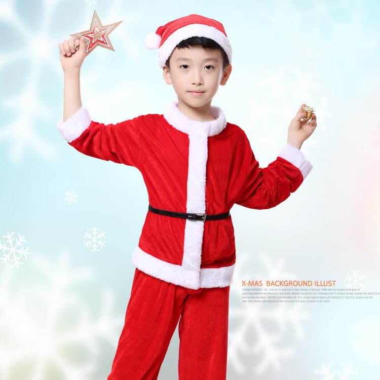 Children's Christmas costumes, Santa Claus costumes, girls' performance costumes, boys' Christmas costumes, toddler costumes