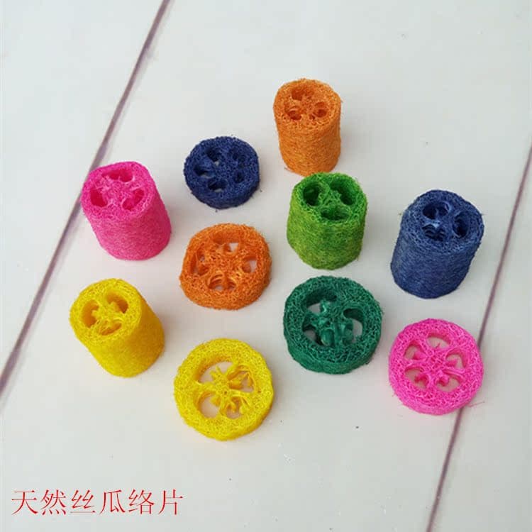 Natural loofah parrot chew toy piece bird toy parrot toy