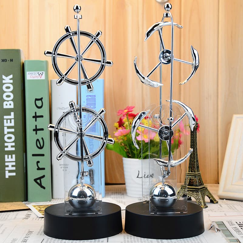 High-End Dual-Wheel Perpetual Motion Machine Large Electric Magnetic Double Rotating Swinger Chaos Pendulum Science Education Gift Home Ornament