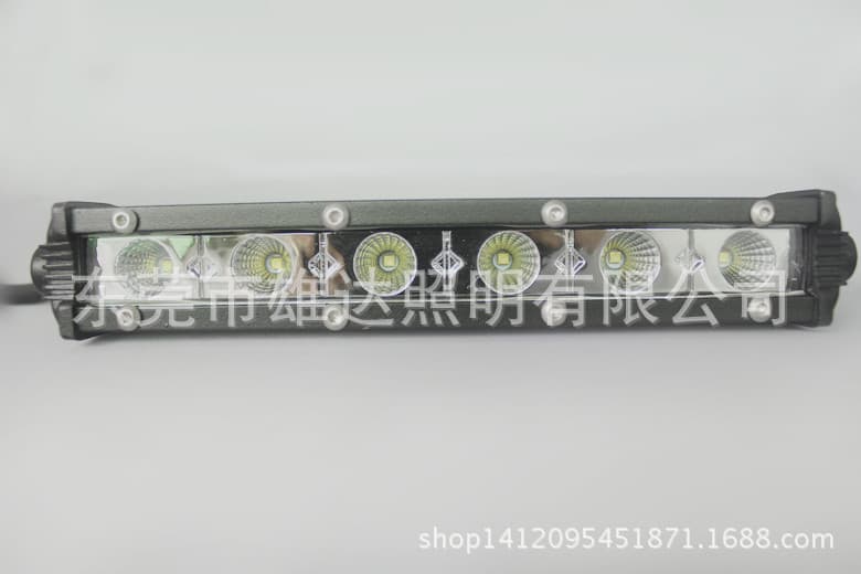 Factory Direct Sale Car LED 18W Small Single Row Long Work Inspection Off-Road Vehicle Roof Modification Spot Light, Grille Light