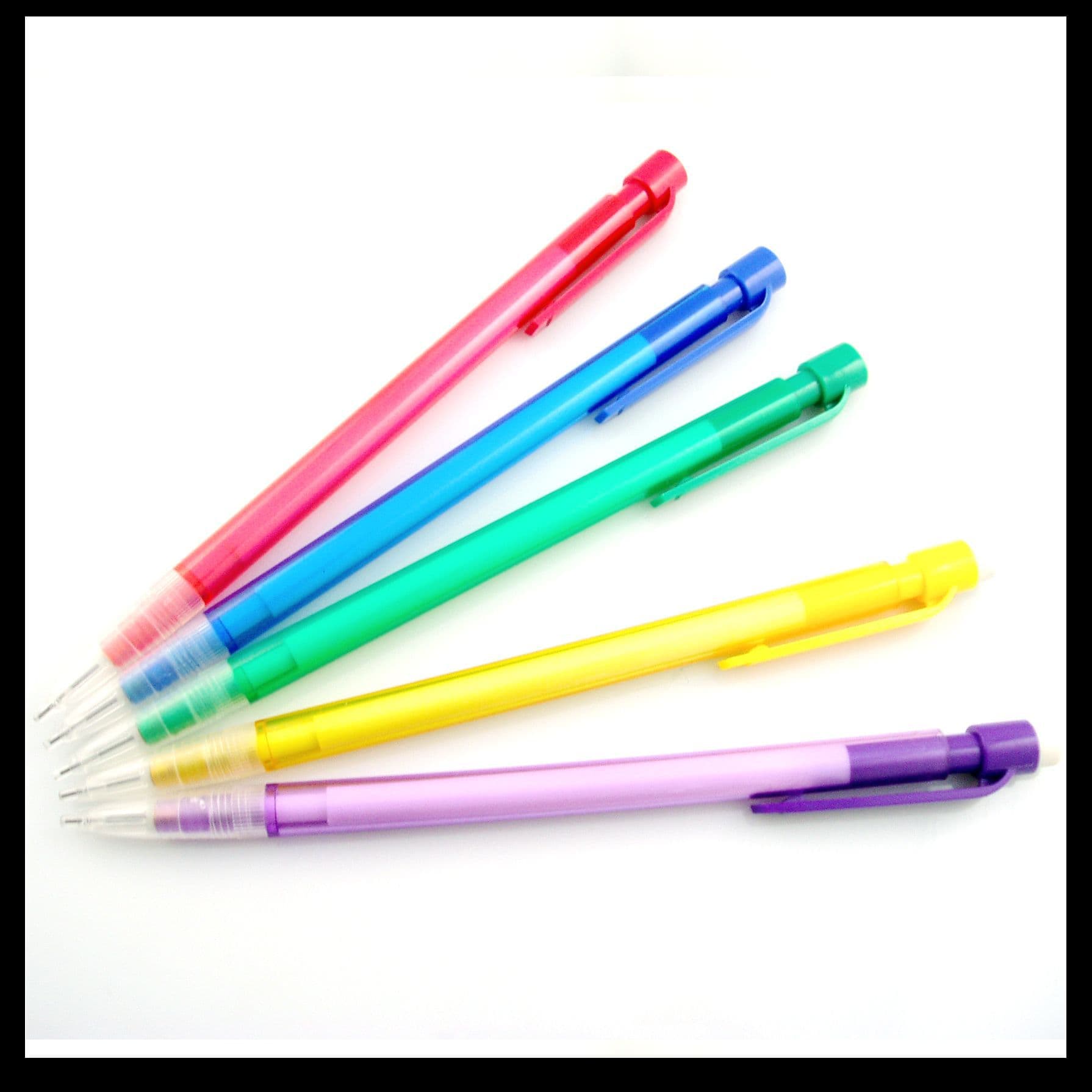 Regular foreign trade export pencil set with mechanical pencil, low-cost transparent plastic promotional items