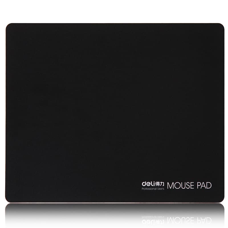 Deli 3692 Black Thickened Mouse Pad with Anti-slip Cloth, Rubber Material for Positioning and Anti-slip Function