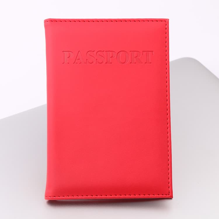 In Stock High Quality English PU Leather Passport Holder Passport Cover Passport Case Document Holder Travel