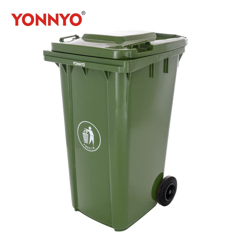 Yongyao Factory Direct 240L Plastic Trash Can, Thickened Version, Cart-Compatible Outdoor Sanitation Trash Can, Two-Year Warranty