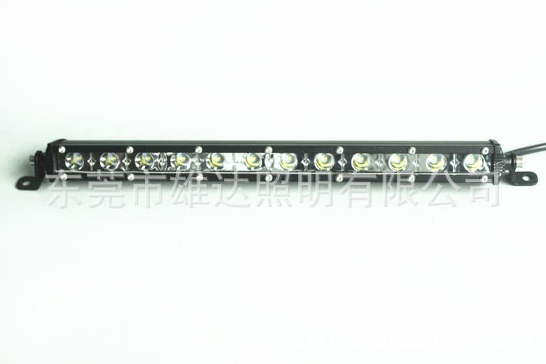 36W Small Single-Row LED Car Long Strip Work Light SUV Off-Road Truck Roof Light Maintenance Light Engineering Vehicle Radiator