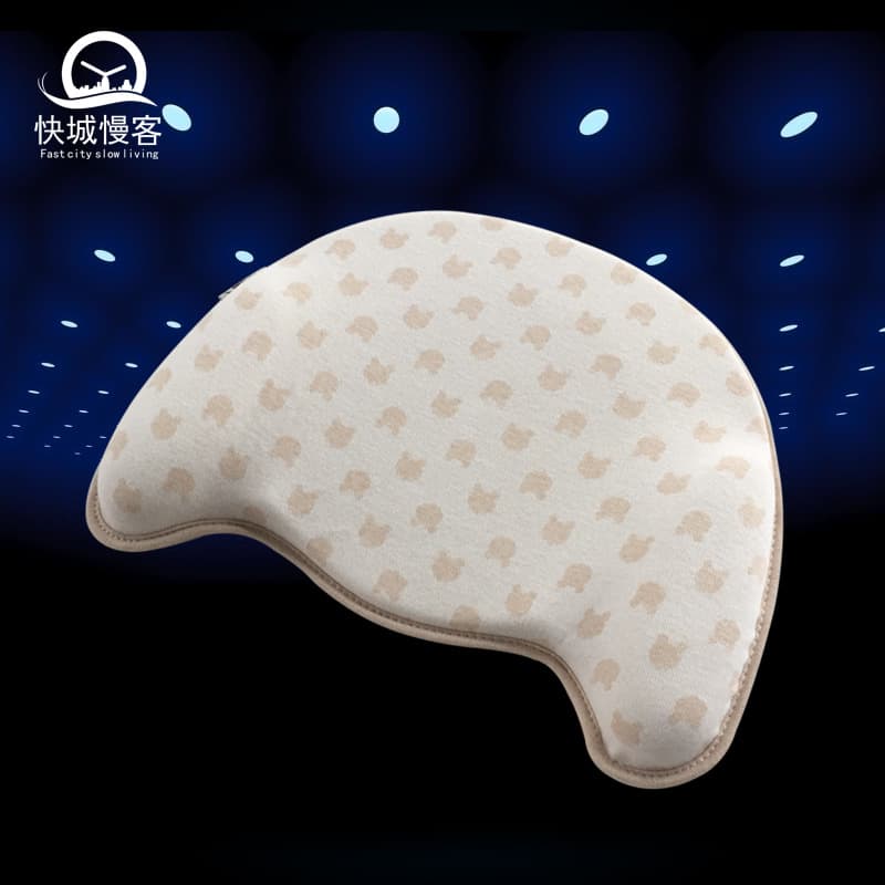 Newborn baby 0-1 year old shaping pillow, baby and children's anti-flat head correction memory foam pillow, colored cotton/velvet