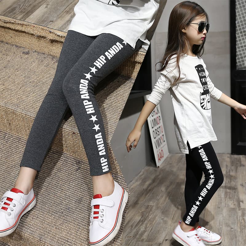 Girls' Pants 2026 New Style Spring and Autumn Fashionable Toddler and Big Kids Leggings Children's Pants Girls' Long Pants Loose Fit