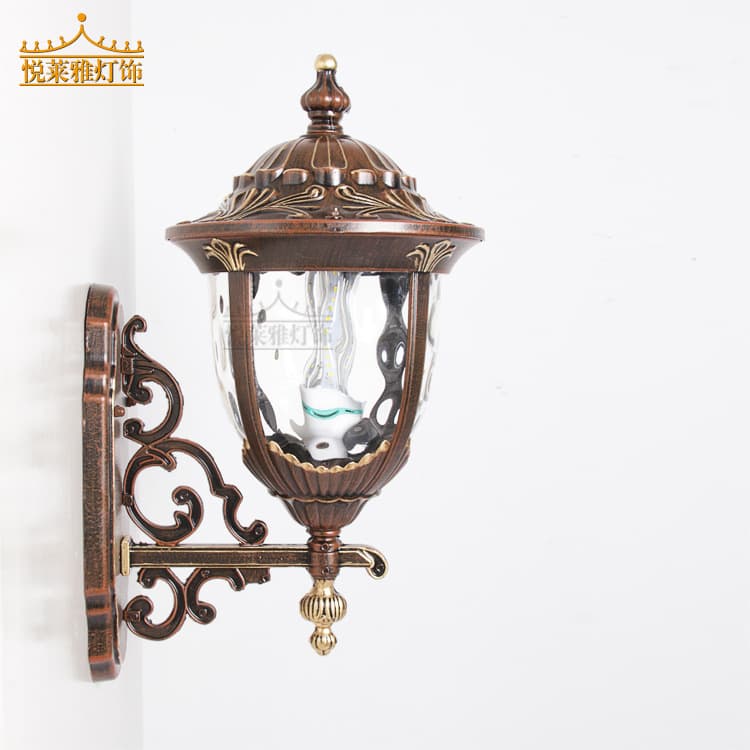 Factory Zhongshan Retro Wall Light Die-cast Aluminum Outdoor Courtyard Wall Landscape Lighting European Style Lighting Fixtures Wholesale