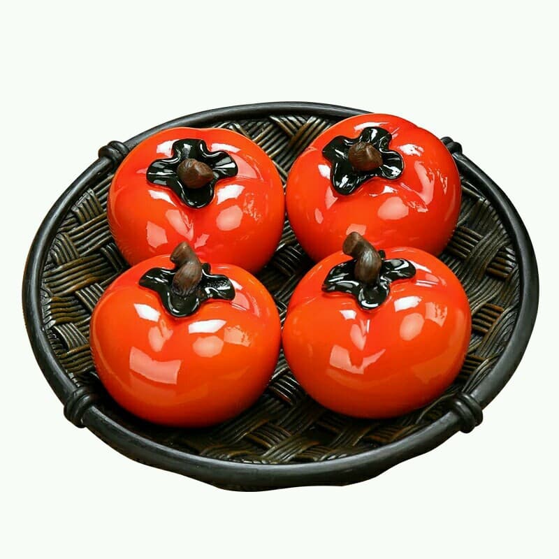 Resin color-changing tea pet, persimmon and lychee fruit creative color-changing tea pet, factory direct sales, special price wholesale.