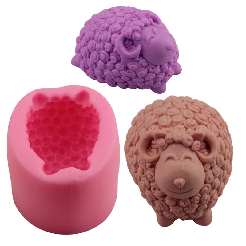 Sheep Style DIY Handmade Soap Silicone Baking Cake Tool Liquid Silicone Mold H2874 Irregular Shape Kitchen Cooking Tools